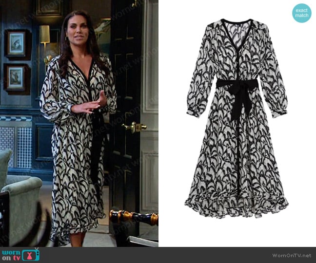 The Kooples Printed Midi Dress worn by Chloe Lane (Nadia Bjorlin) on Days of our Lives