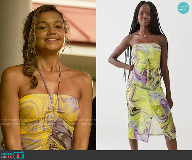 Urban Outfitters Sol Mesh Dress worn by Kiara Carrera (Madison Bailey) on Outer Banks