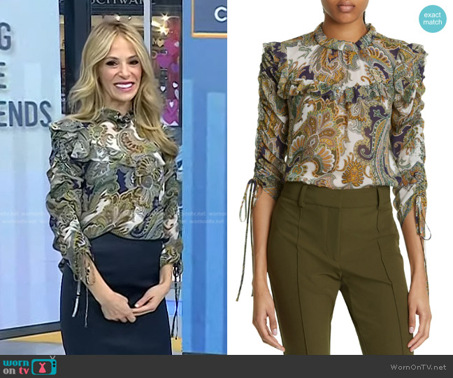 Veronica Beard Howell Paisley Silk Blouse worn by Dr. Marnie Nussbaum on Today