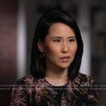 Vicky’s black printed dress on NBC News Daily