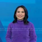 Vicky’s purple turtleneck fuzzy sweater on Today