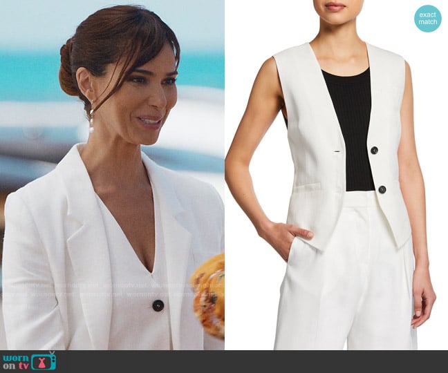 Victoria Victoria Beckham Tailored Viscose Waistcoat worn by Elena Roarke (Roselyn Sanchez) on Fantasy Island