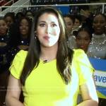 Victoria Sanchez’s yellow short sleeve dress on Good Morning America