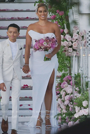 Robyn's white wedding dress on The Real Housewives of Potomac