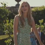 Willa’s green floral cutout dress on Succession