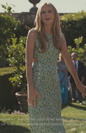 Willa's green floral cutout dress on Succession
