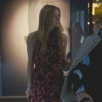 Willa’s red floral halter neck dress on Succession