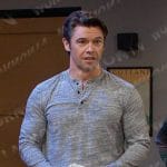 Xander’s grey space dye henley shirt on Days of our Lives