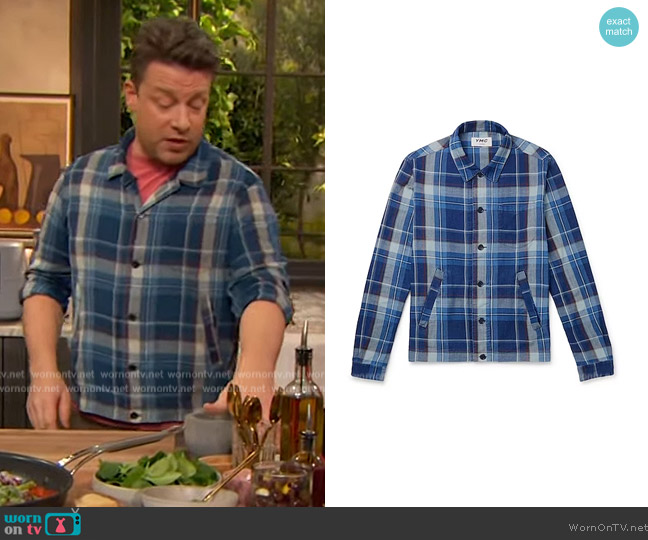 YMC Check Shirt worn by Jamie Oliver on The Drew Barrymore Show