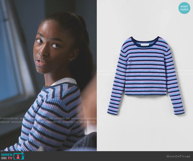Zara Chenille Knit Sweater worn by Zola Grey Shepherd (Aniela Gumbs) on Greys Anatomy