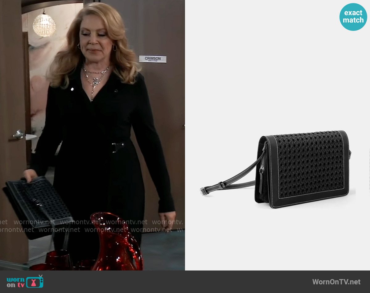 Zara Plaited Crossbody Bag worn by Liesl Obrecht (Kathleen Gati) on General Hospital