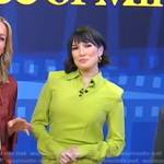 Zoe Chao’s lime green polo dress on Good Morning America