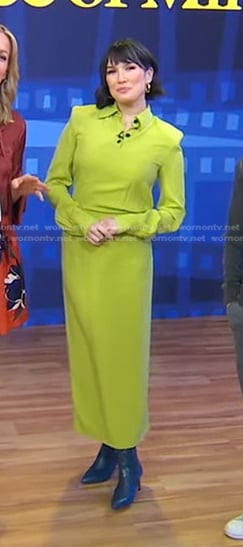 Zoe Chao's lime green polo dress on Good Morning America