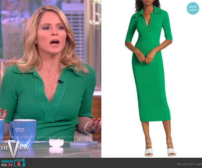 A.L.C. Adrian Knit Dress worn by Sara Haines on The View
