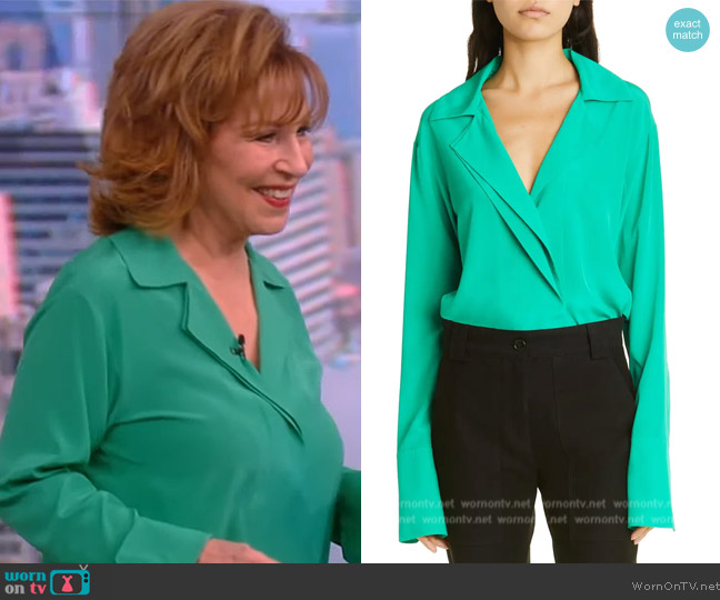 A.L.C. Kinsley Stretch Silk Blouse worn by Joy Behar on The View