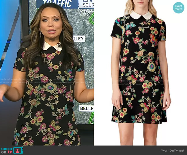 RED Valentino Abito St Flower Butterfly Dress worn by Adelle Caballero on Today