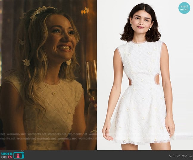 Aje Mirage Organza Mini Dress worn by Lady Phoebe (Tilly Keeper) on You