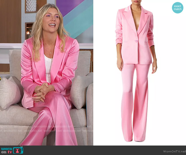 Alice + Olivia Denny Notch Collar Blazer worn by Amanda Kloots on The Talk