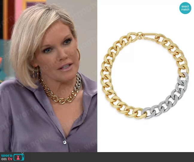 All Saints Chunky Collar Necklace worn by Ava Jerome (Maura West) on General Hospital