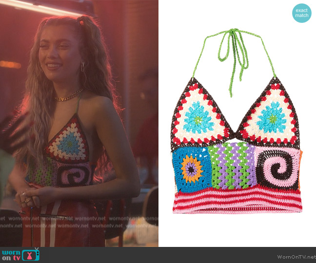 Andersson Bell Moana Crochet Bikini Top worn by Lauryn (Amelie Zilber) on Grown-ish