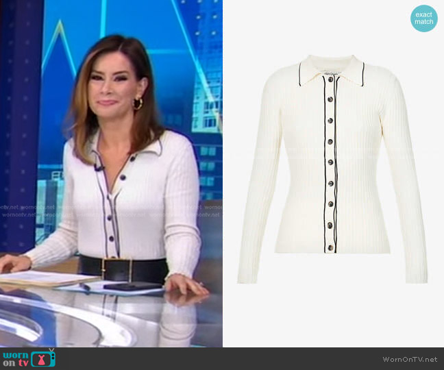 Anna Quan Ashlen Cotton-Knit Top worn by Rebecca Jarvis on Good Morning America