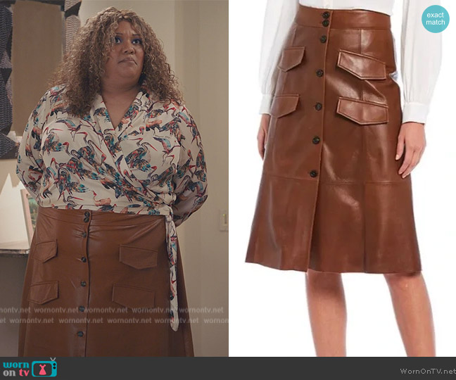 Antonio Melani Harper Skirt worn by Dori Ovens (X Mayo) on American Auto