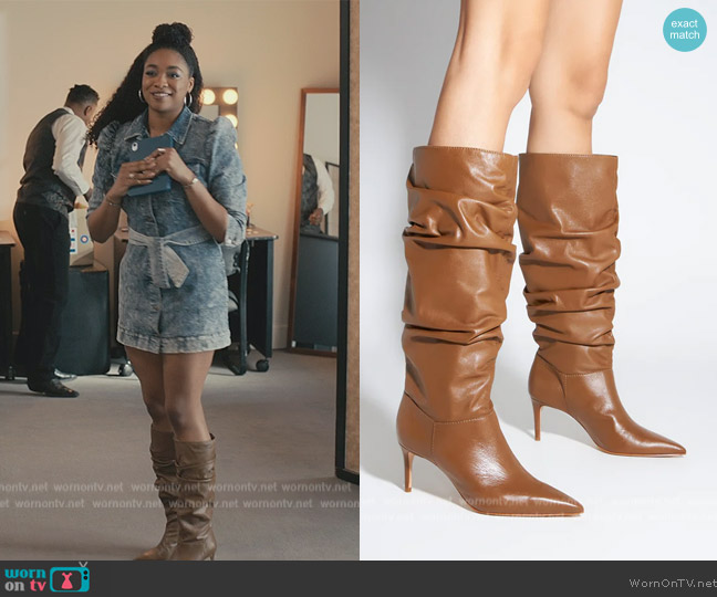 Schutz Ashlee Up Soft Nappa Boot worn by Lisa (Simone Joy Jones) on Bel-Air