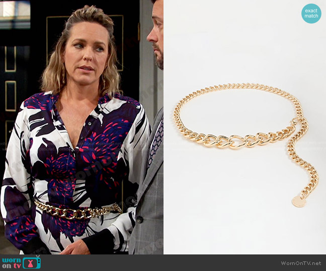 B-Low The Belt Gianna Chain Belt worn by Nicole Walker (Arianne Zucker) on Days of our Lives