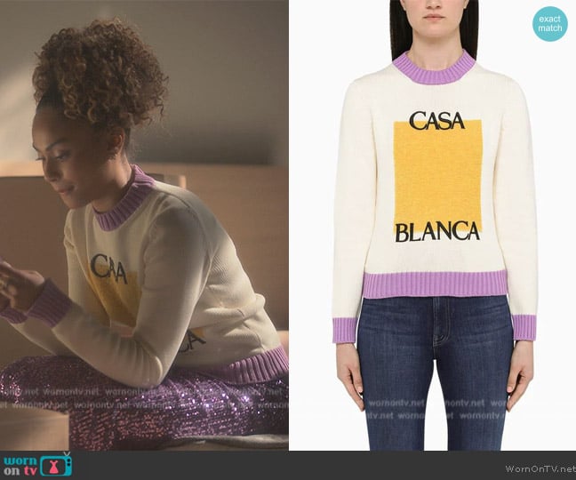 Casablanca Casablanca Sweatshirt worn by Kiela (Daniella Perkins) on Grown-ish