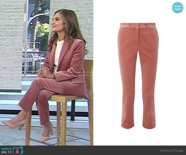 Frame Cropped Perfect Velvet Trousers worn by Joy Bauer on Today