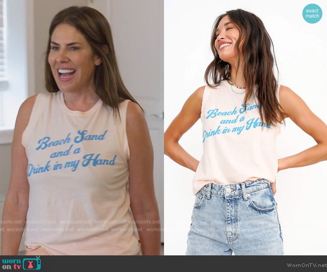 Project Social T Drink in Hand Tank worn by Jen Fessler on The Real Housewives of New Jersey