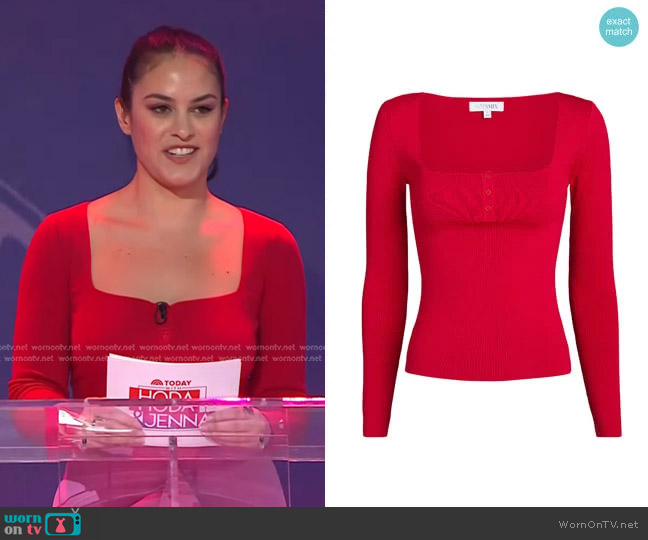 Intermix Daria Top worn by Donna Farizan on Today