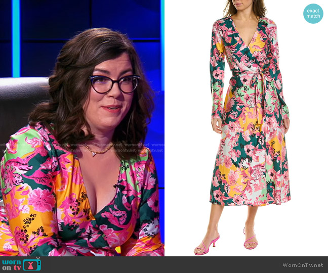 Victoria’s floral wrap dress on The Chase