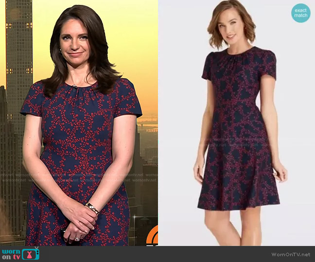 WornOnTV: Maria’s navy and red floral dress on Today | Maria Larosa ...
