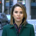 Elizabeth Schulze’s green coat on Good Morning America