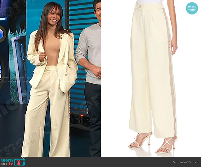 Ena Pelly Bronte Suit Pant worn by Zuri Hall on Access Hollywood
