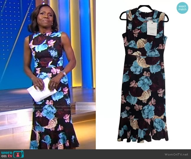 Erdem Grazia Dress worn by Deborah Roberts on Good Morning America