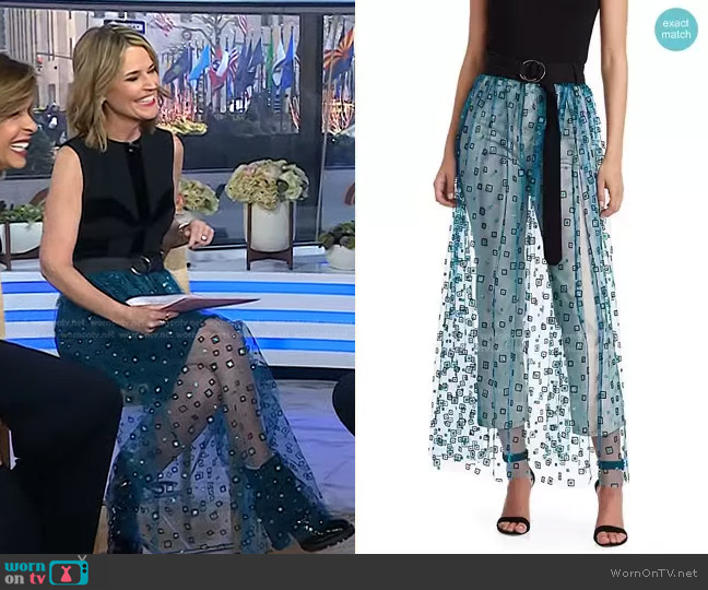 Rachel Comey Fetes Frame Long Tulle Skirt worn by Savannah Guthrie on Today