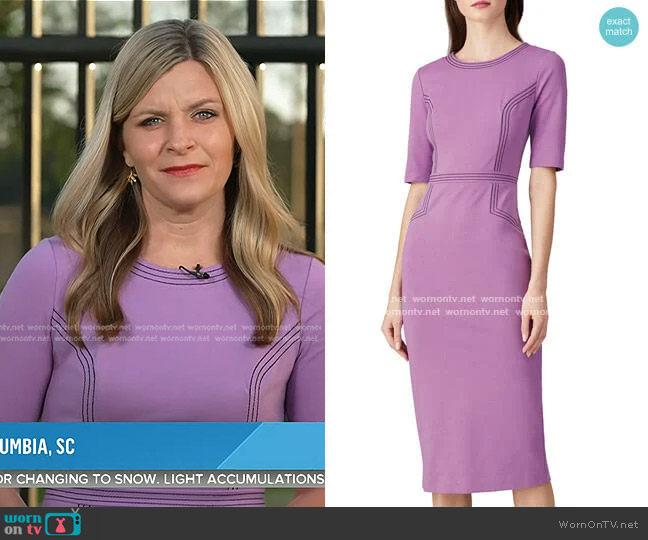 Boden Fitted Ponte Dress worn by Katie Beck on Today