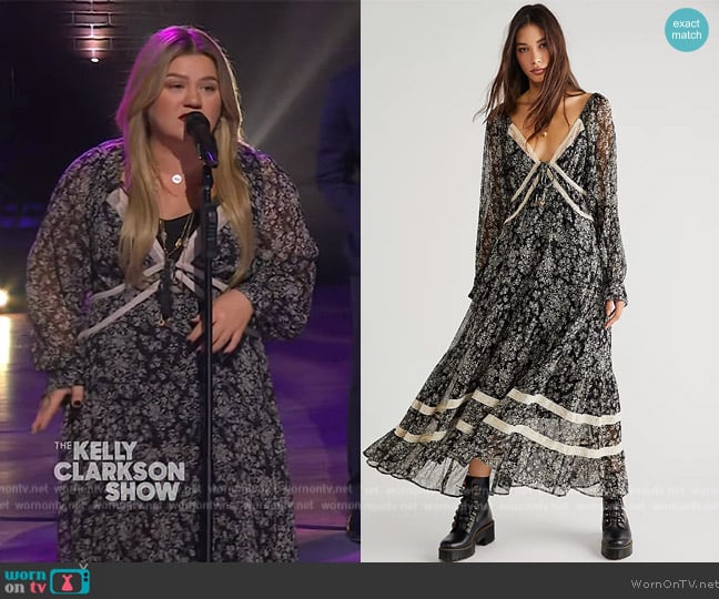 Free People Calloway Dress worn by Kelly Clarkson on The Kelly Clarkson Show