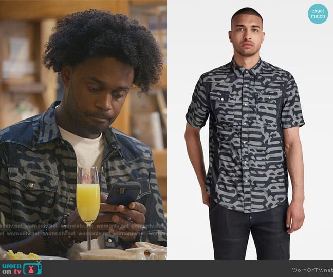 G-Star 3301 Slim Fit Shirt worn by Noah Koles (Echo Kellum) on Grand Crew