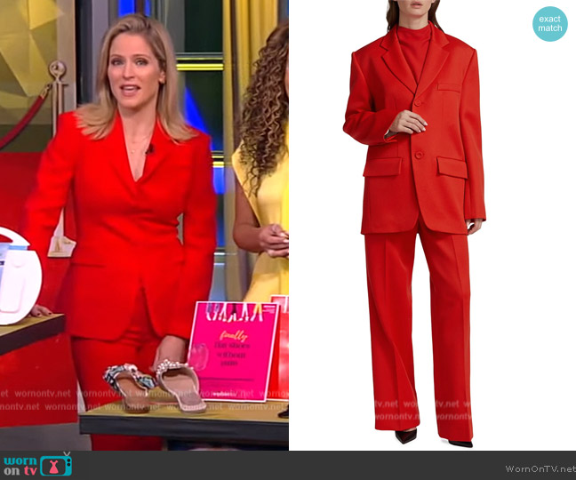 Gauchere Oversized Single-Breasted Blazer worn by Sara Haines on The View