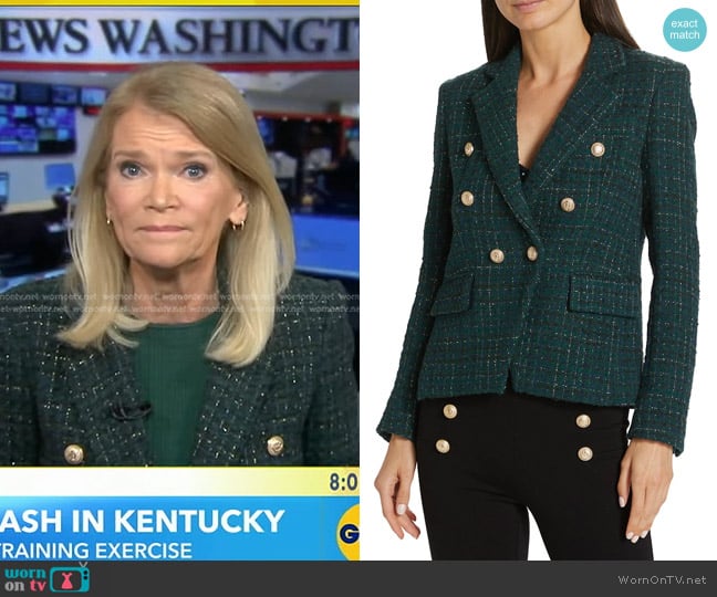 Generation Love Kaya Tweed Blazer worn by Martha Raddatz on Good Morning America