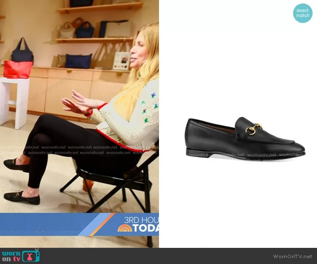 Gucci Jordaan Leather Loafers worn by Jill Martin on Today