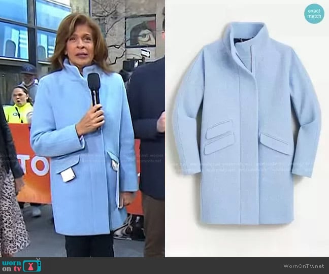 J. Crew Stadium Cloth Cocoon Coat worn by Hoda Kotb on Today