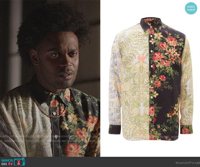 JW Anderson Panelled Floral Print Shirt worn by Noah Koles (Echo Kellum) on Grand Crew