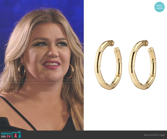 Jennifer Fisher Baby Drew Hoops worn by Kelly Clarkson on The Voice