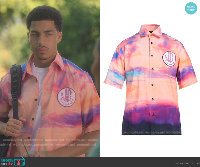 Just Cavalli Slim-Fit Button-Front Shirt worn by Andre Johnson, Jr. (Marcus Scribner) on Grown-ish