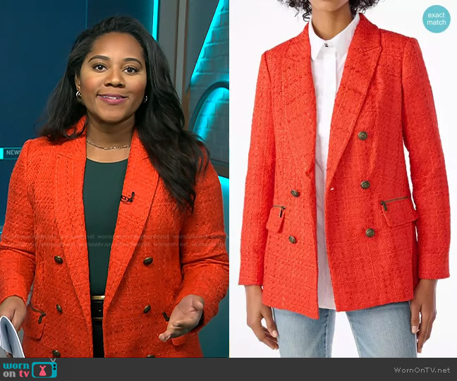 Wornontv Kay Angrums Red Tweed Blazer On Nbc News Daily Kay Angrum