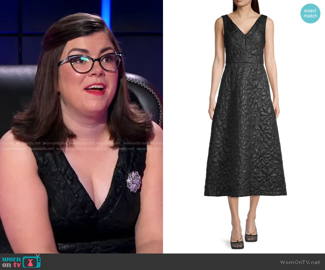 Kay Unger Quilted Jacquard Sloane Dress worn by Victoria Groce on The Chase